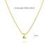 Initials Brick Alphabet Letter Necklace Gold Layered Steel Jewellery